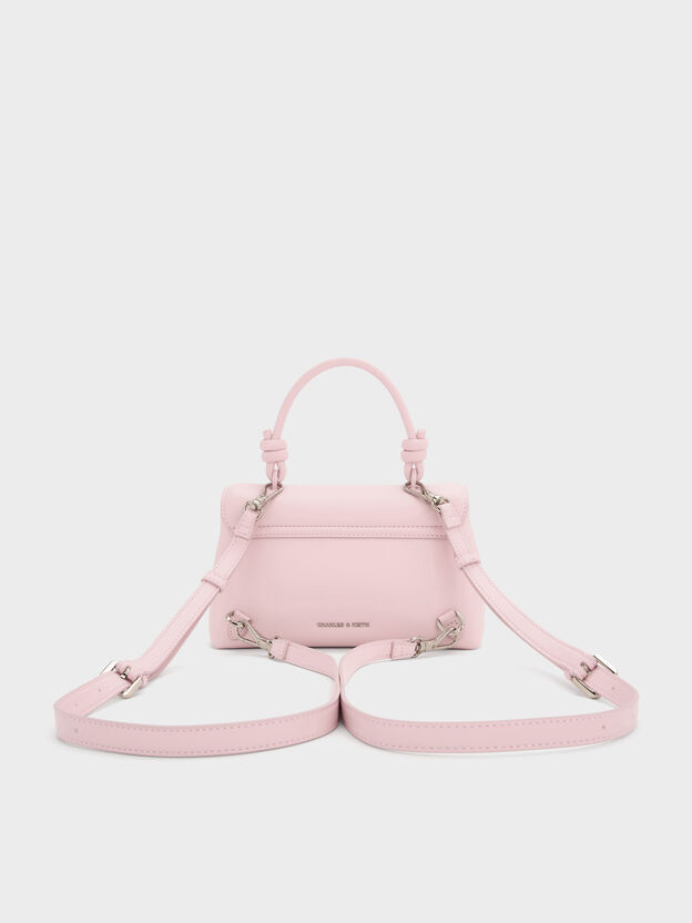 Sammie Knotted-Handle Two-Way Backpack, Cotton Candy Pink, hi-res