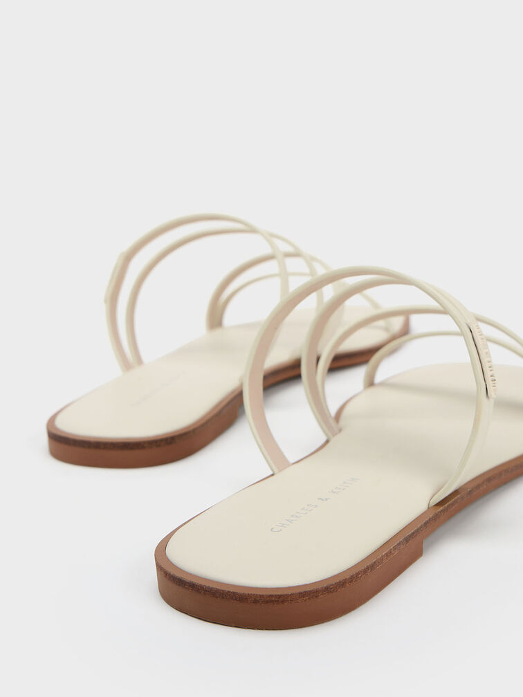 lliana Strappy Slide Sandals, Chalk, hi-res