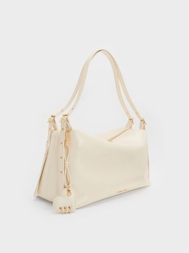 Rey Slouchy Shoulder Bag, Cream, hi-res