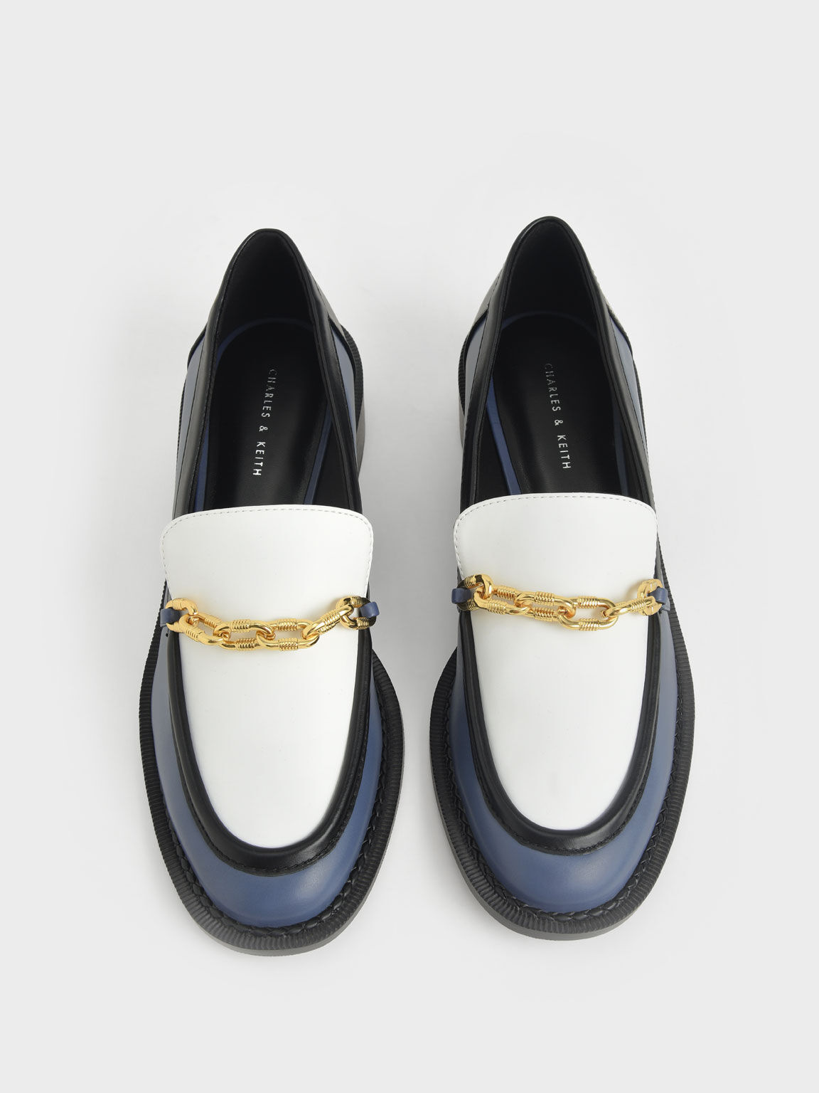 Multicoloured Chunky Chain Link Loafers - CHARLES & KEITH IL
