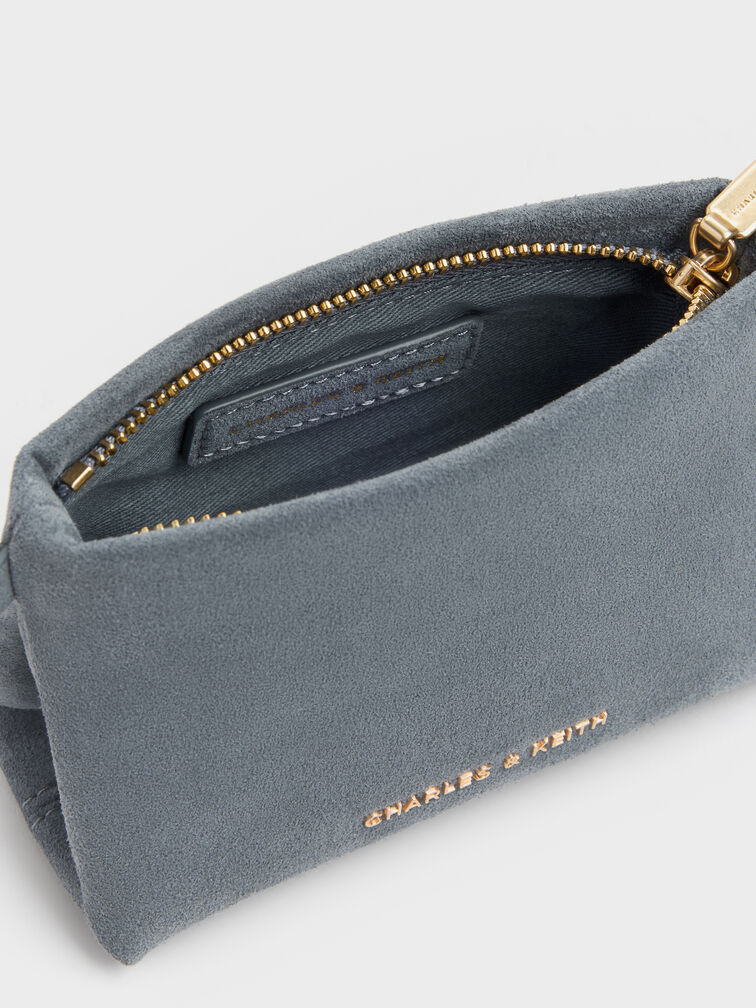 Pochette poignet Zephyr avec d&eacute;tails m&eacute;talliques, Smoky Blue, hi-res