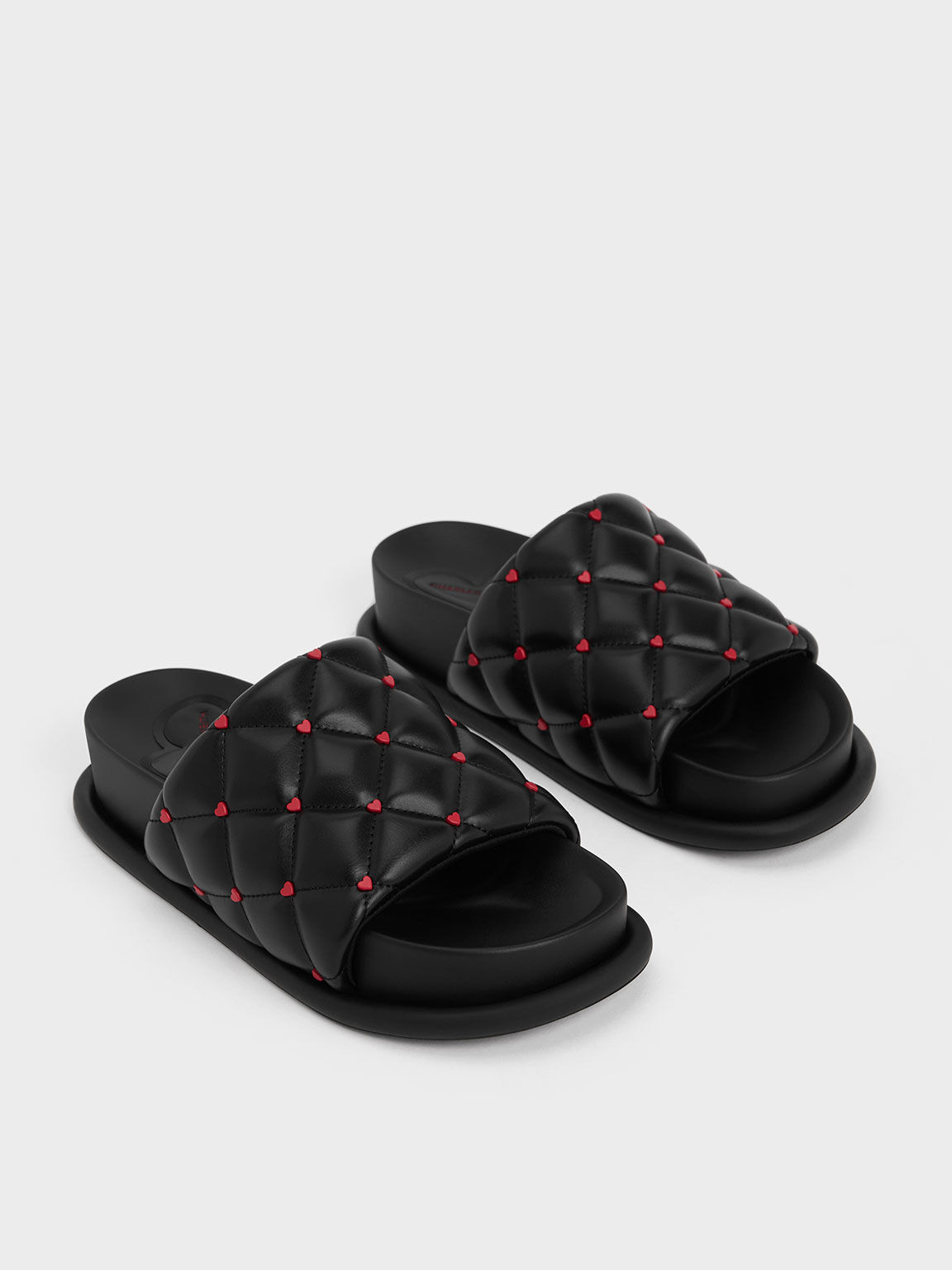 Dahlia leather slides clearance