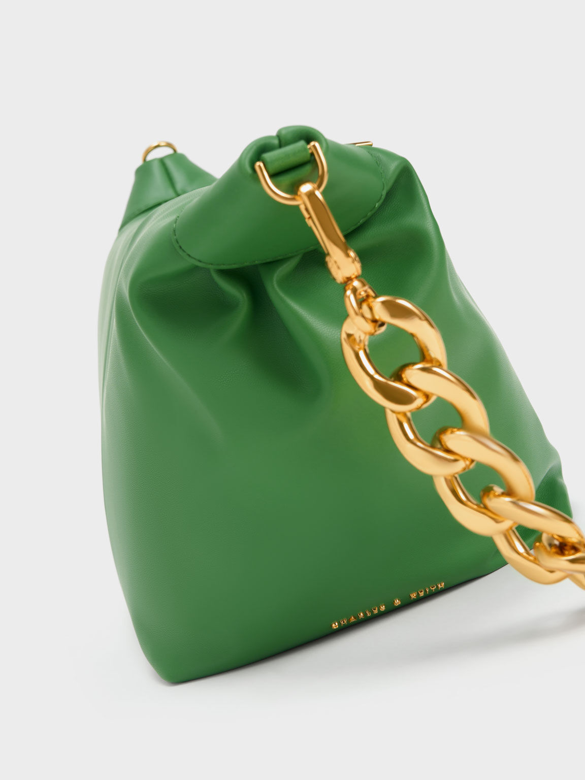 Green Daki Chain Handle Hobo Bag - CHARLES & KEITH PH