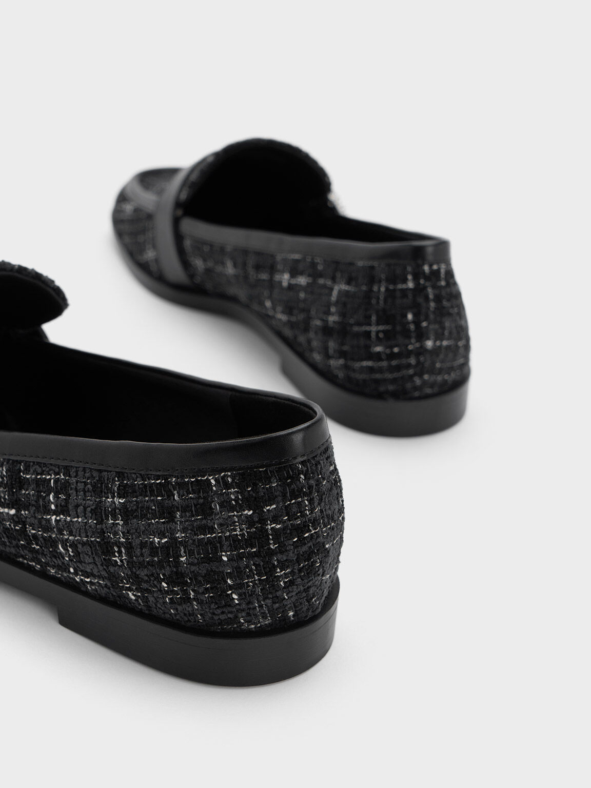 Mens black loafers with silver sale buckle