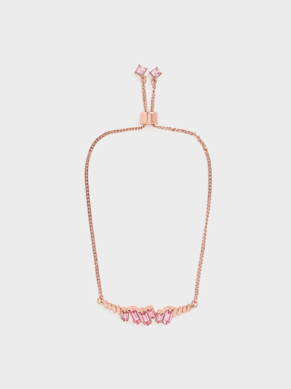 Swarovski® Crystal Embellished Chain Bracelet, Rose Gold, hi-res