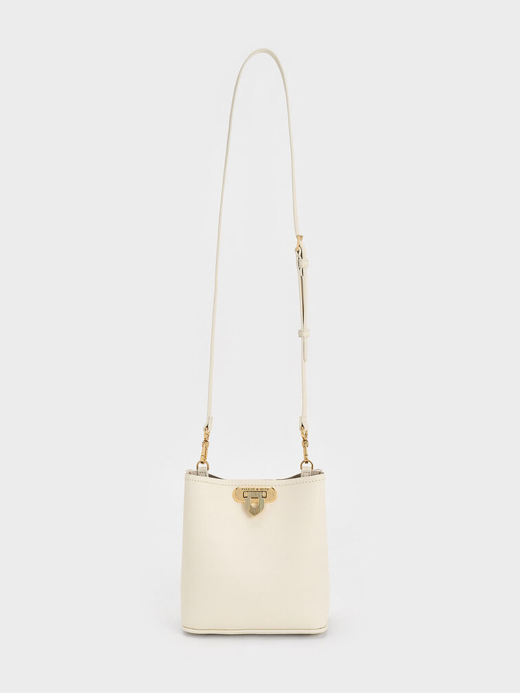 Alcott Bucket Bag, Cream, hi-res