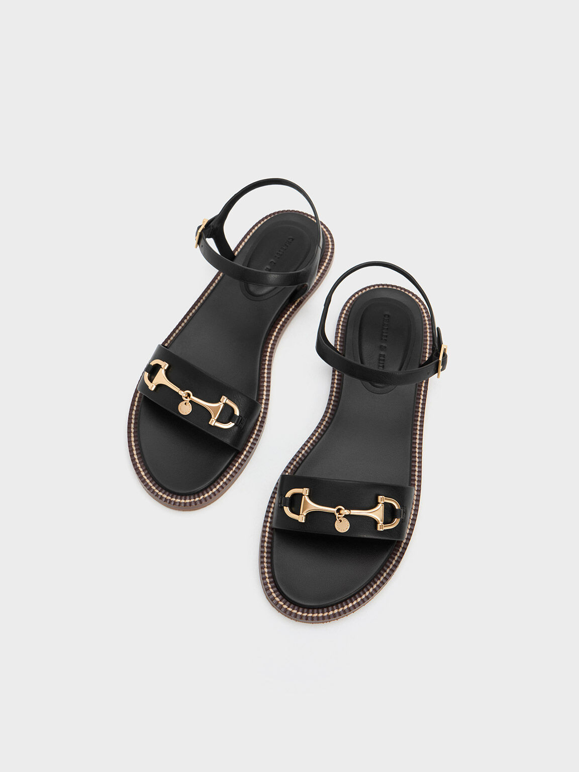Black back strap sandals hot sale