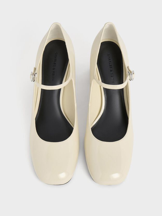 페이턴트 블록-힐 메리제인 펌프스, 초크, hi-res