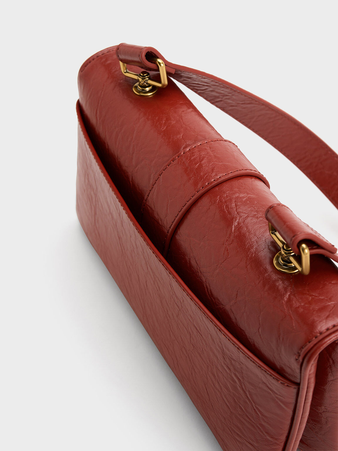 Eilith Buckled Bag, Brick, hi-res