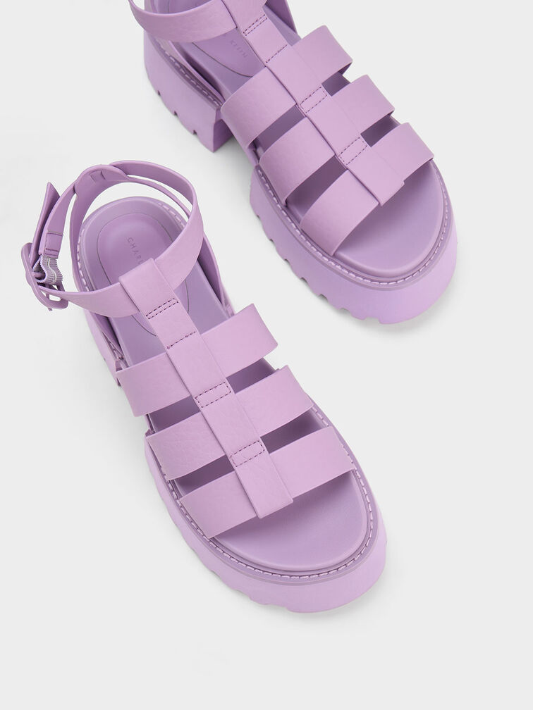 Nadine Gladiator Platform Sandals, Lilac, hi-res