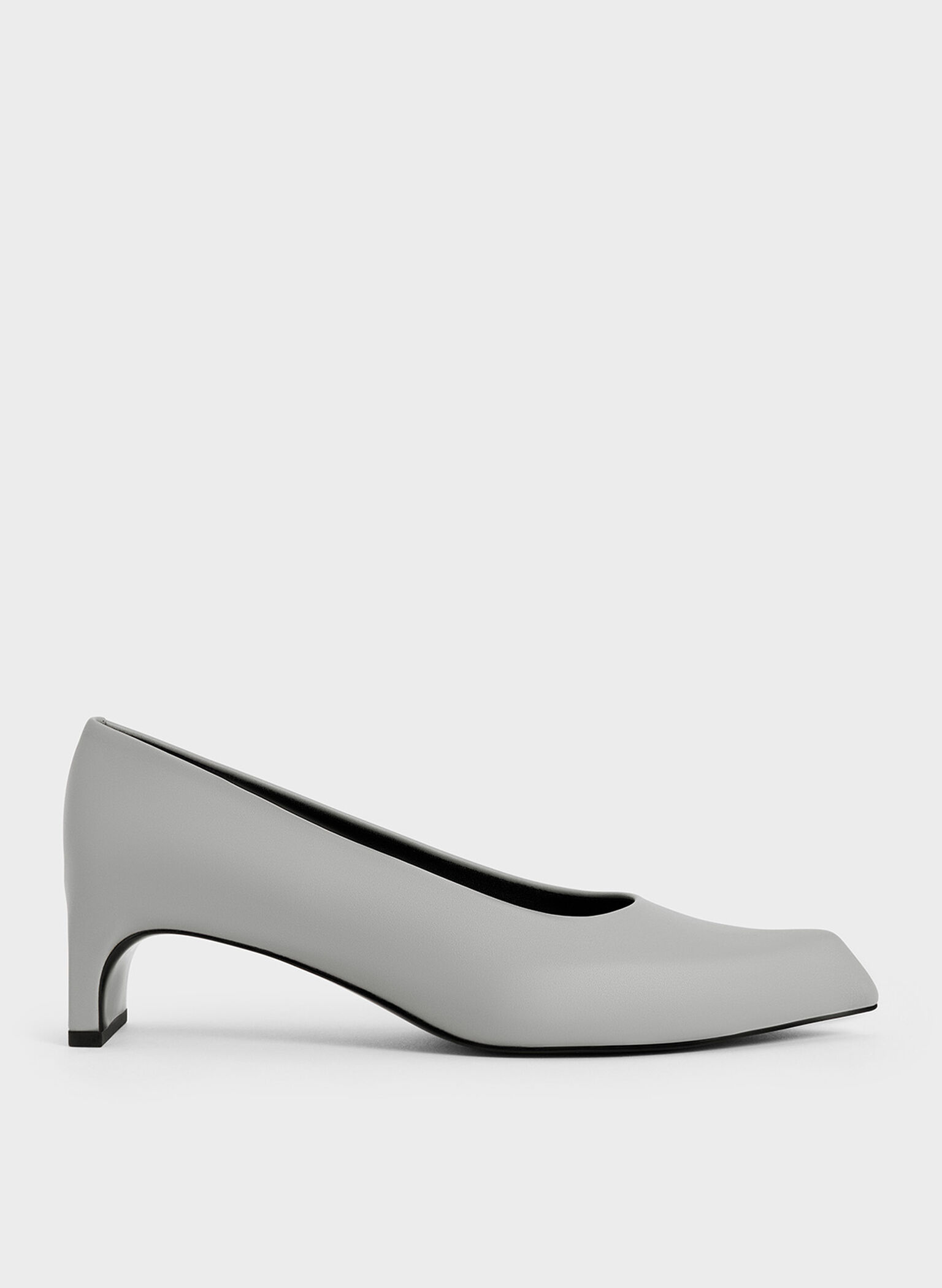 Lorde Blade-Heel Pointed-Toe Pumps, Grey, hi-res