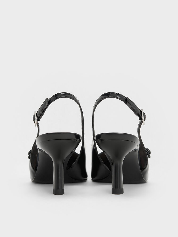 Bombas Mary Jane Slingback de bico fino, Black Box, hi-res
