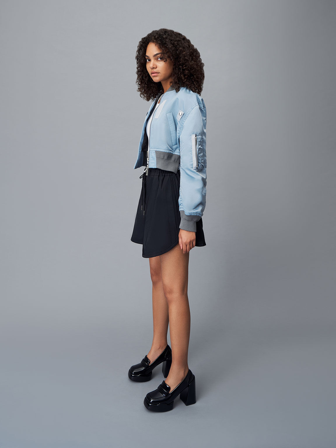 Lula Patent Loafer Pumps, Black, hi-res