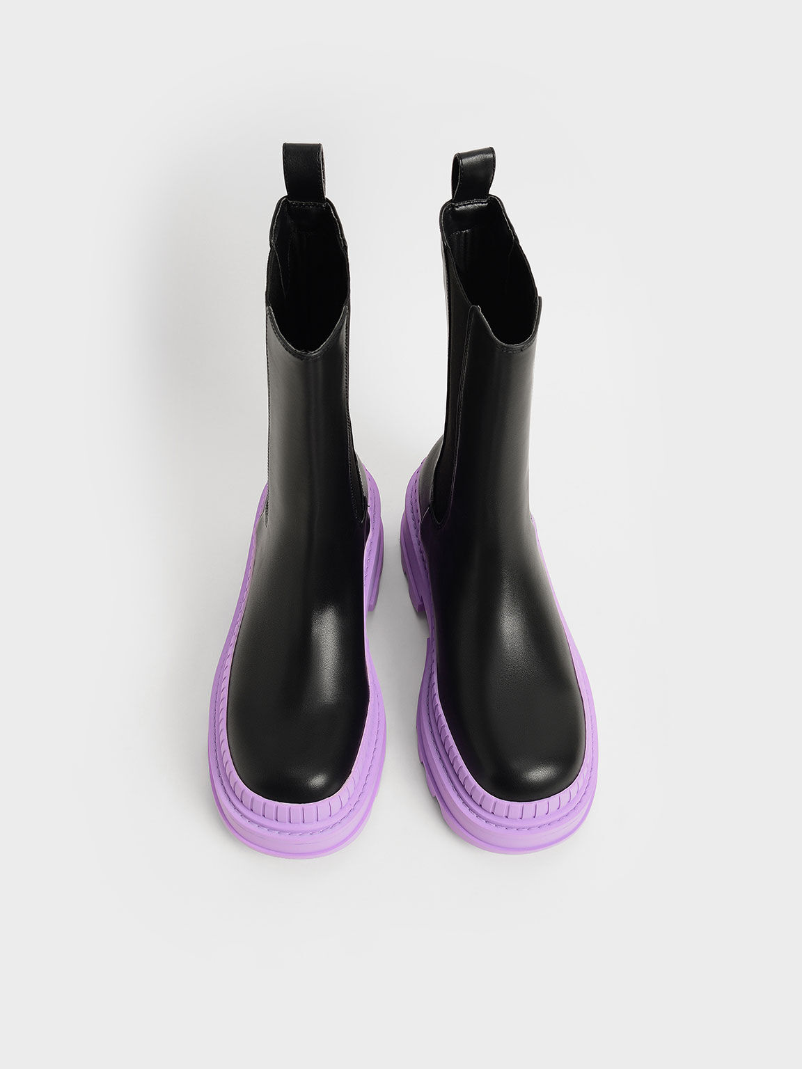 Rhys Coloured Sole Chelsea Boots​, Purple, hi-res