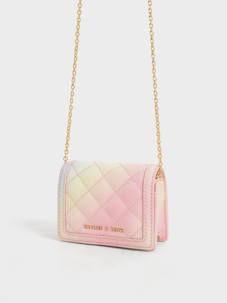 Sand Micaela Quilted Card Holder, CHARLES & KEITH