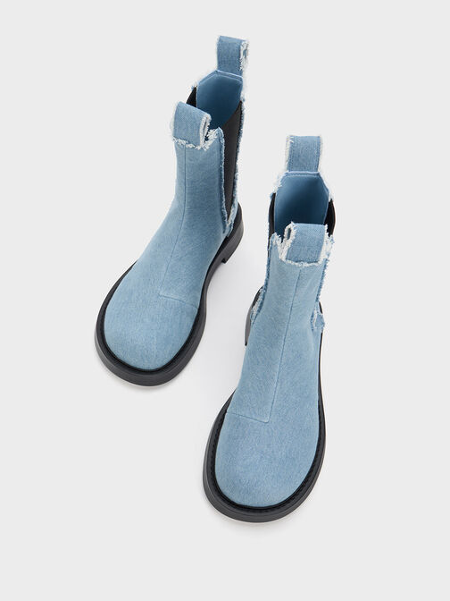 Bryn Denim Chelsea Boots, Light Blue, hi-res