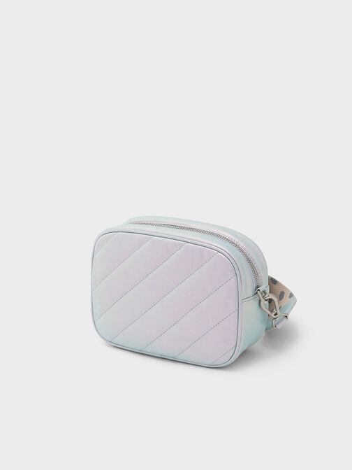 Chailly Panelled Crossbody Bag & Pouch, Peacock, hi-res