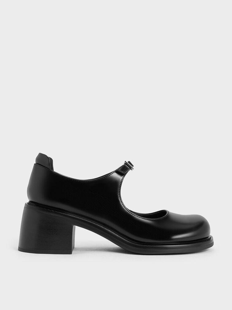 black block heel mary janes