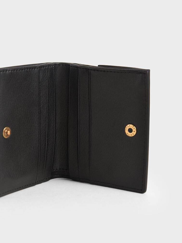 Bi-Fold Small Wallet, Black, hi-res