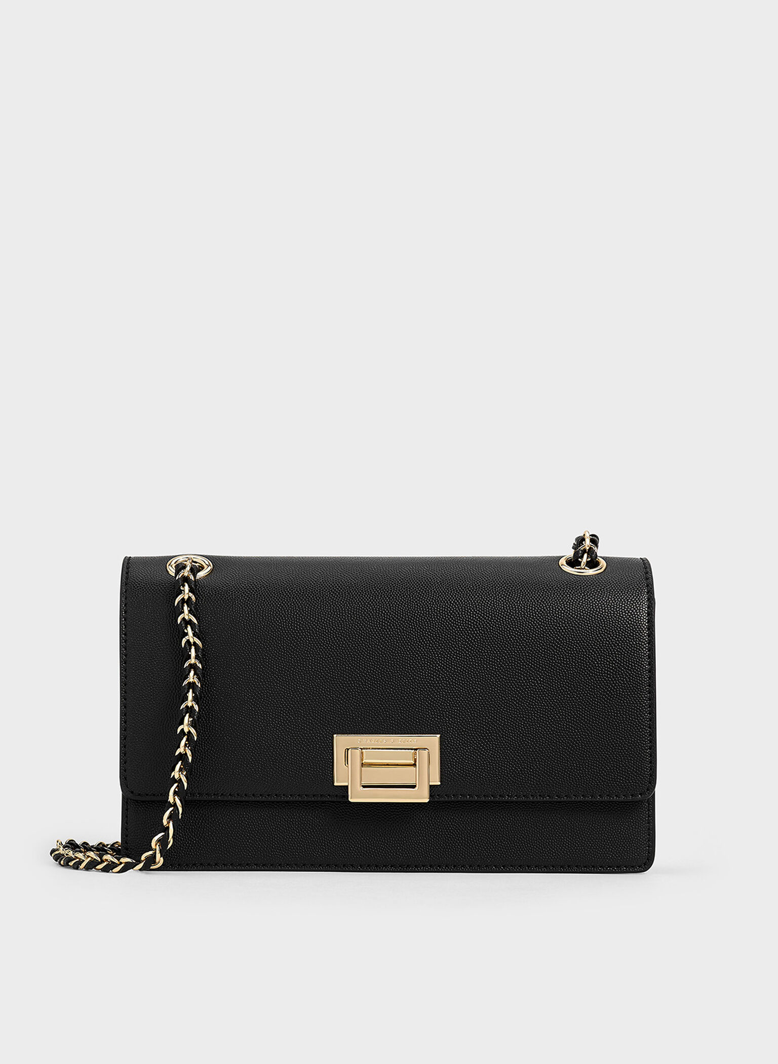 Everline Braided-Strap Shoulder Bag, Black, hi-res