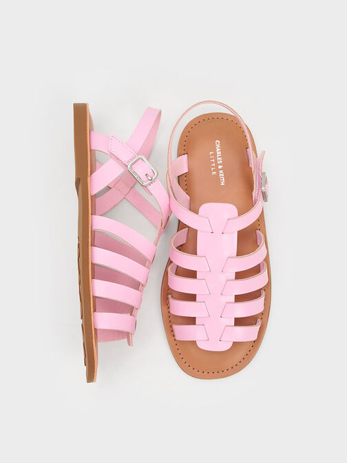 兒童編織涼鞋, 淺粉色, hi-res