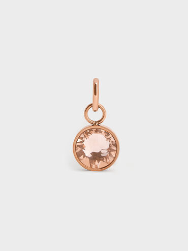 Theodora Crystal Dangle Charm, Rose Gold, hi-res