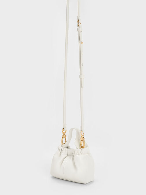 Mini Ally Ruched Slouchy Bag, Chalk, hi-res