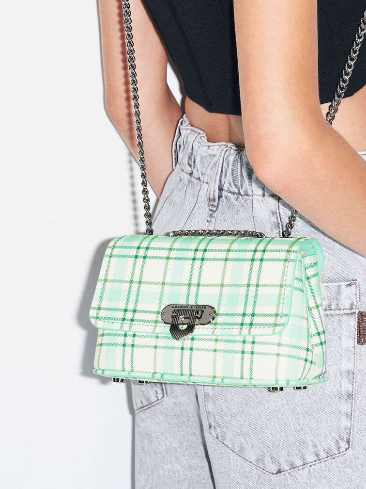 Alcott Push-Lock Chain Bag, Multi, hi-res