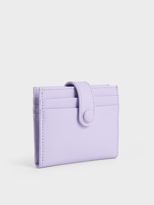 Bliss Snap Button Card Holder, Lilac, hi-res