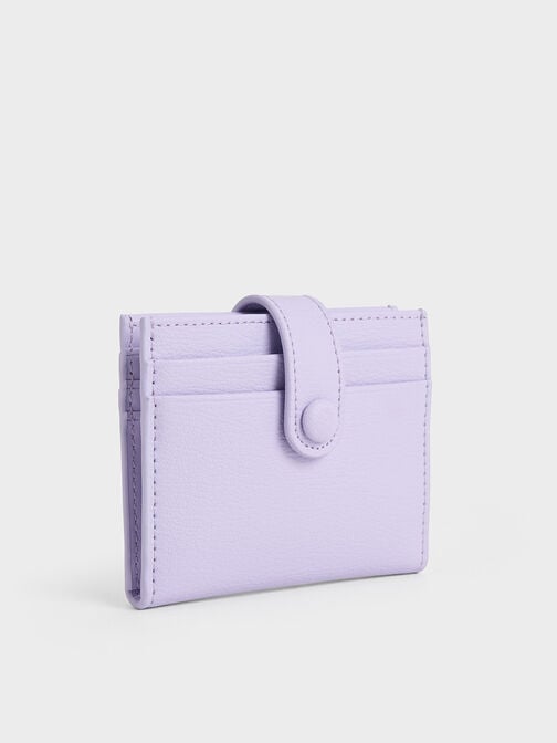 素面摺疊卡夾, 紫丁香色, hi-res