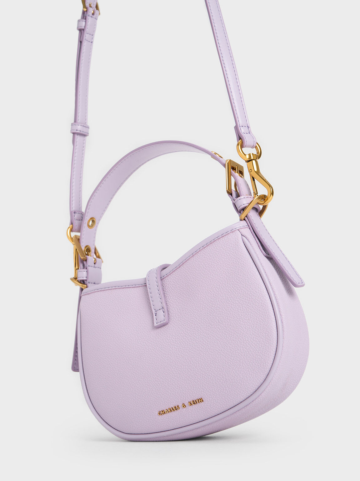 Thessaly Metallic Accent Bag, Lilac, hi-res