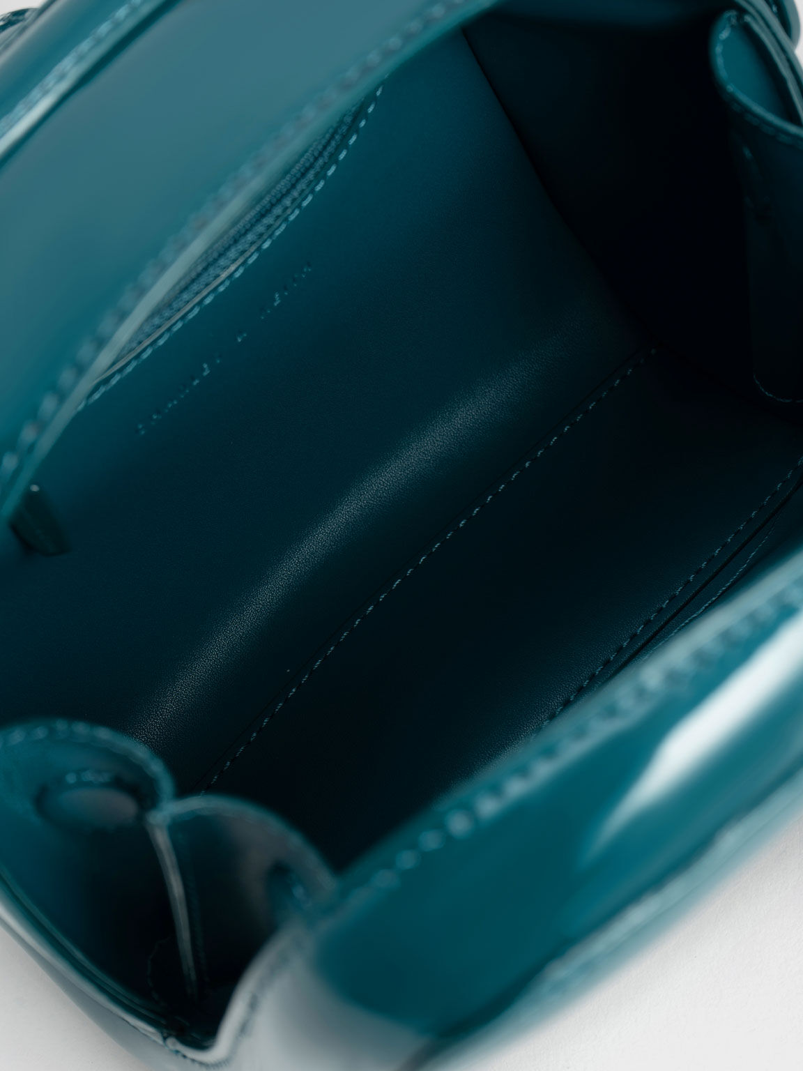 Bolso con cinturón Lula de charol, Turquoise, hi-res