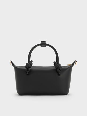 Sac cabas à poignée nouée Sammie, Noir, hi-res