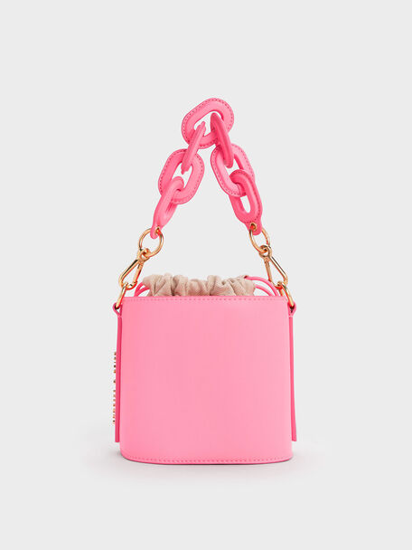 Catena 粗鍊水桶包, 粉紅色, hi-res