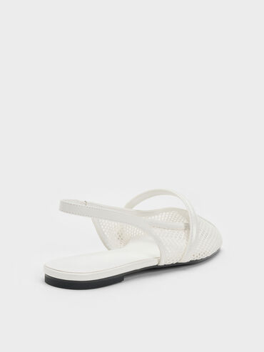 Ellory 鏤空瑪莉珍裸跟鞋, 白色, hi-res