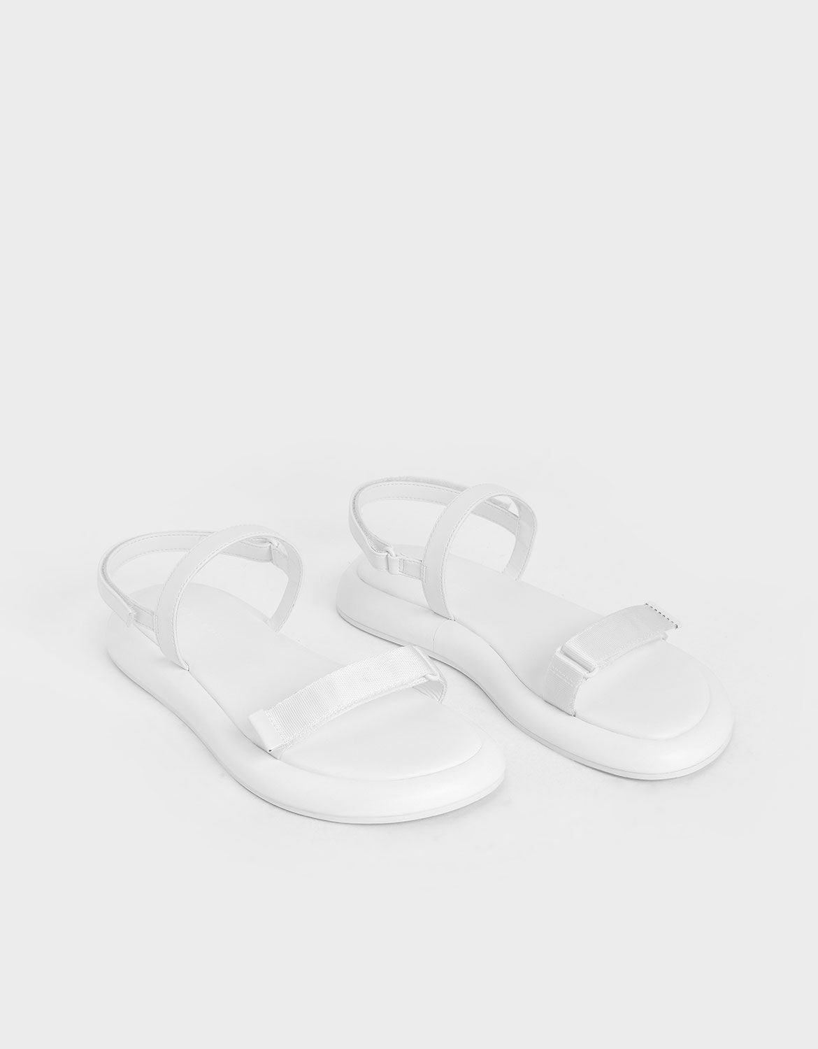 White velcro strap sandals clearance