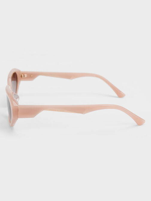 Acetate Oval Sunglasses, Pink, hi-res