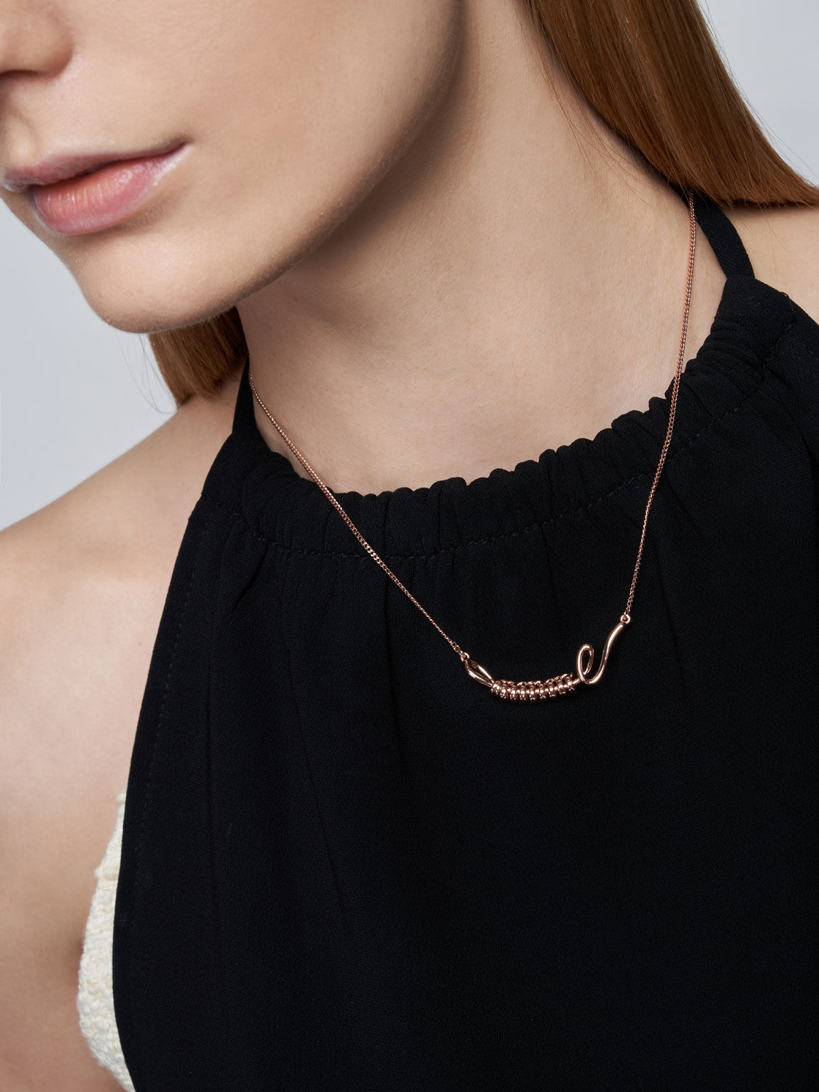 Twist Princess Necklace, Rose Gold, hi-res