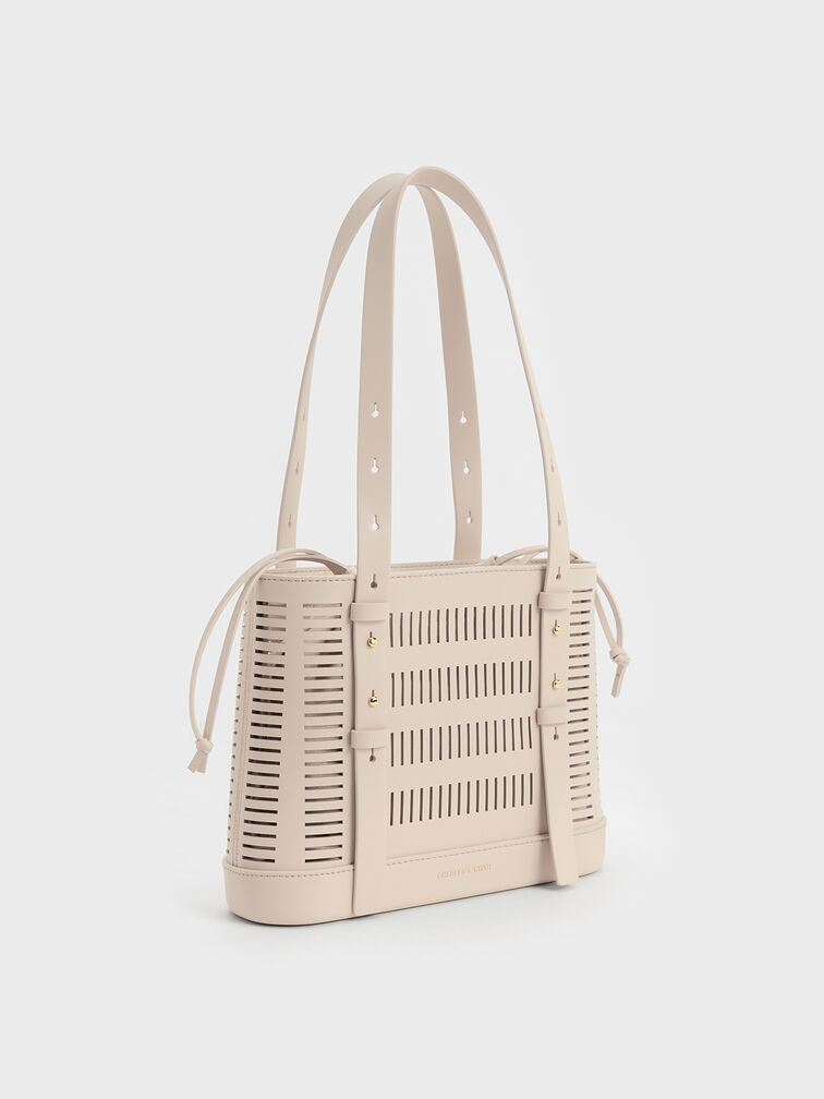 Delphi Cut-Out Bucket Bag, Oat, hi-res