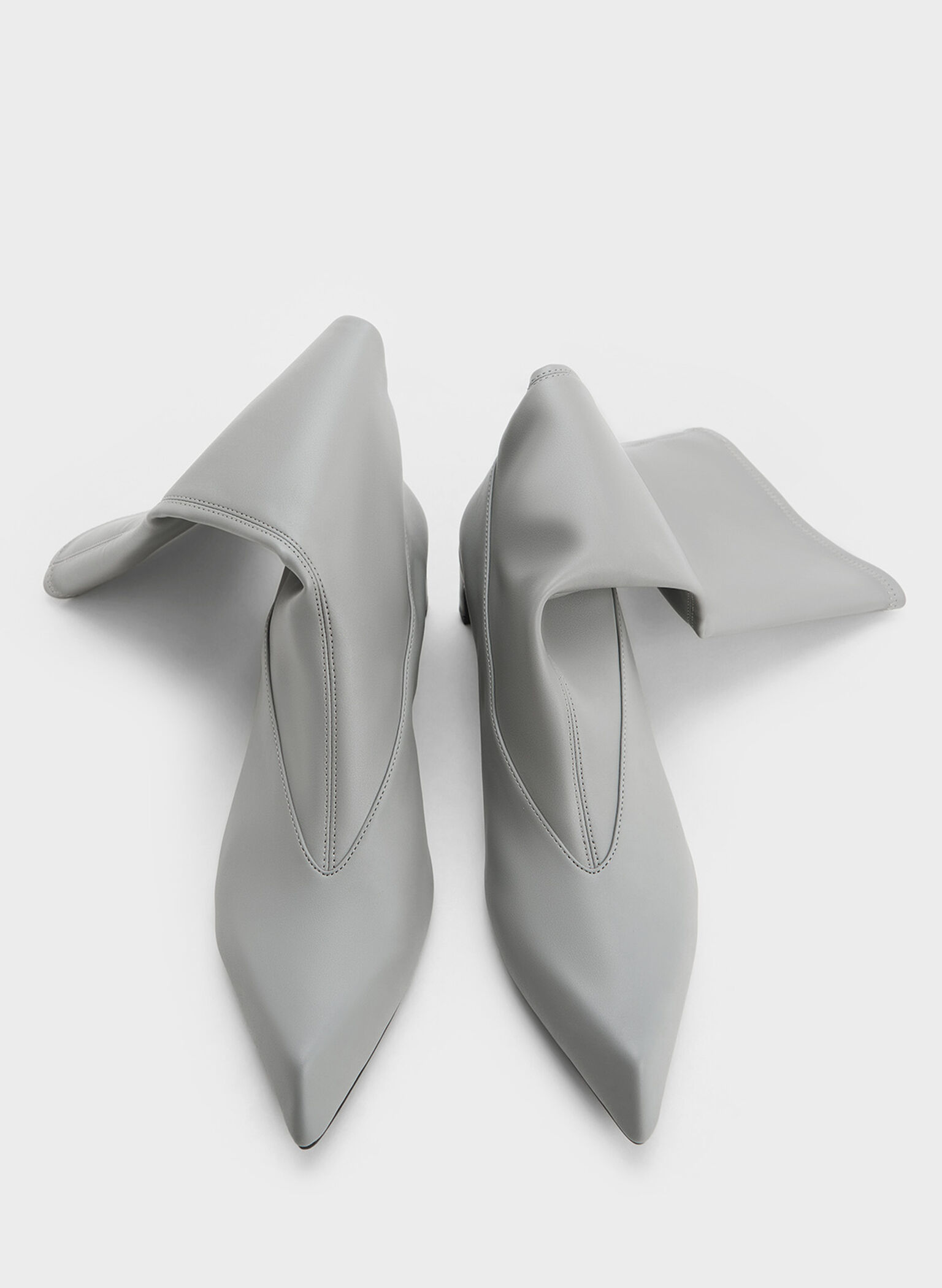 Botines Lorde de punta con tac�n fino, Gris, hi-res