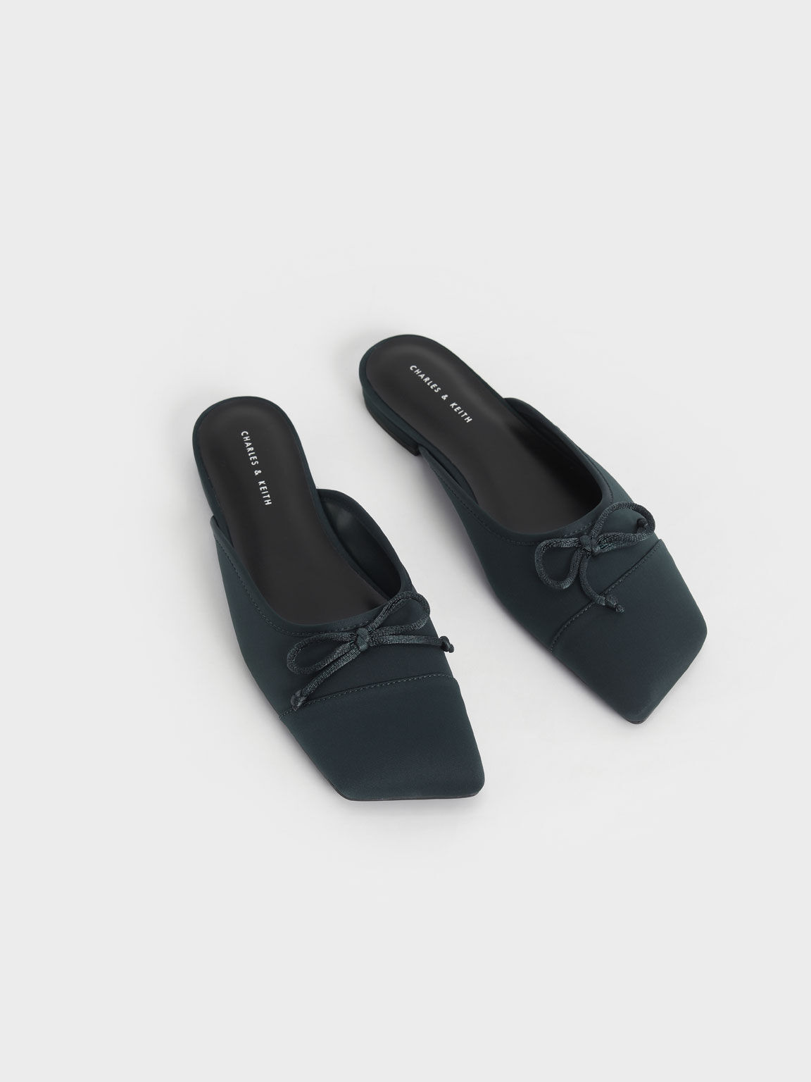 Bow tie flat mules outlet