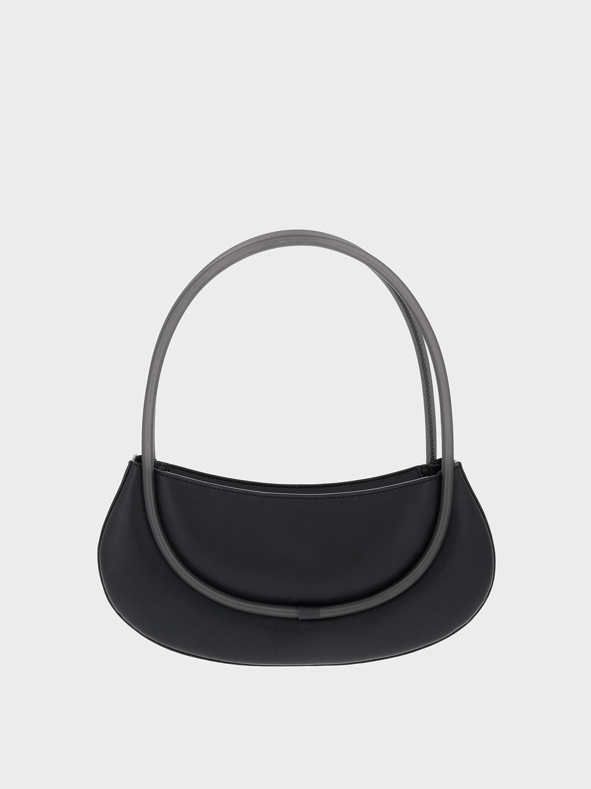 Black Graphic Top Handle Shoulder Bag | CHARLES &amp; KEITH