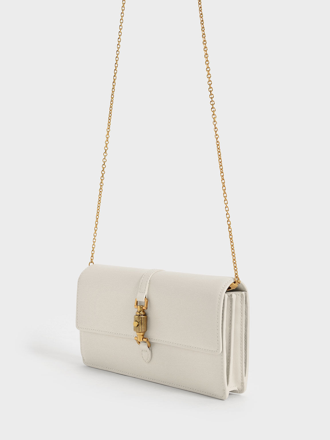 Atlas Front-Flap Long Wallet, Cream, hi-res