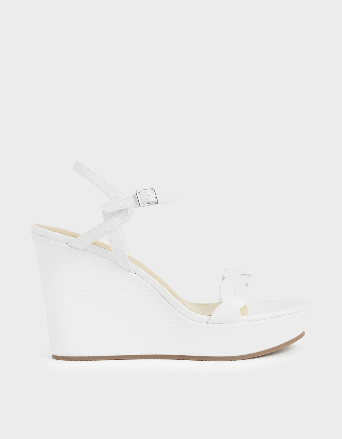 white wedge shoes