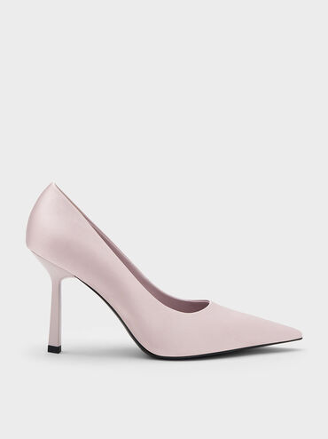 Recycled Polyester Pointed-Toe Pumps, Lilac, hi-res