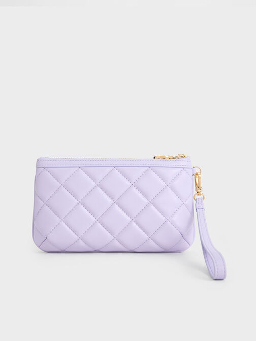 Cressida Quilted Wristlet, Lilac, hi-res