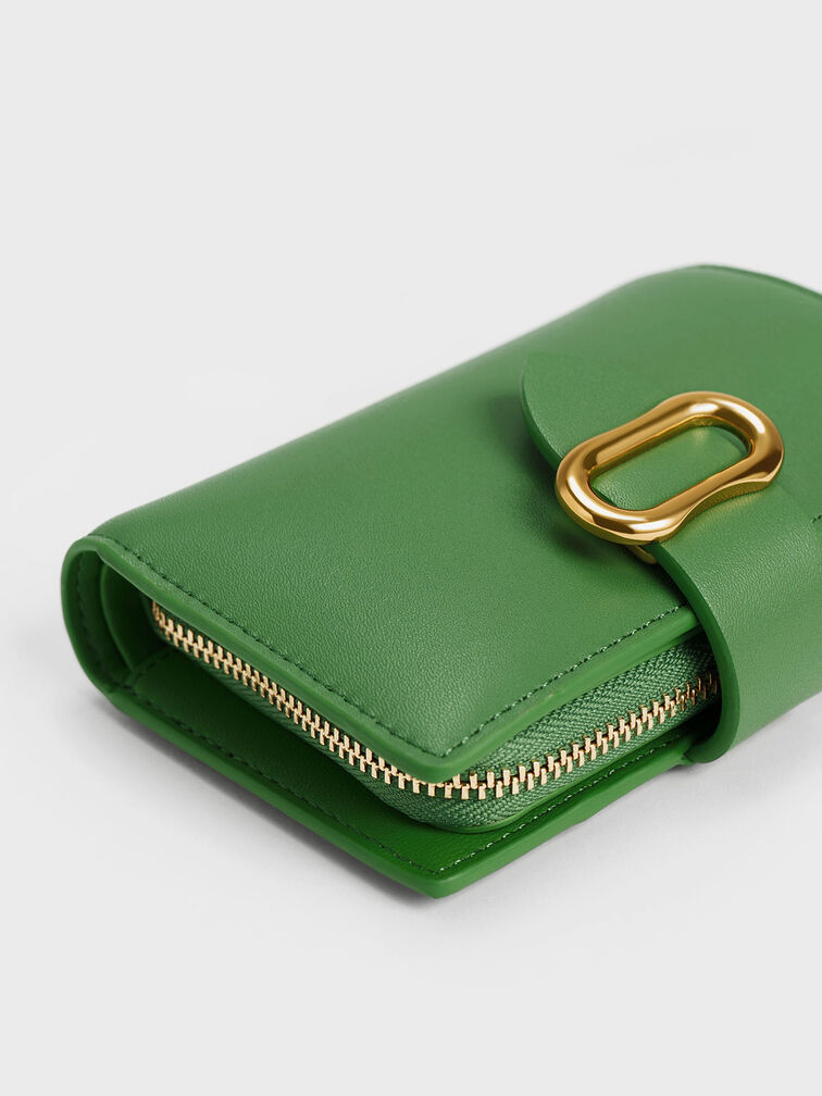 Daki Belted Wallet, Green, hi-res