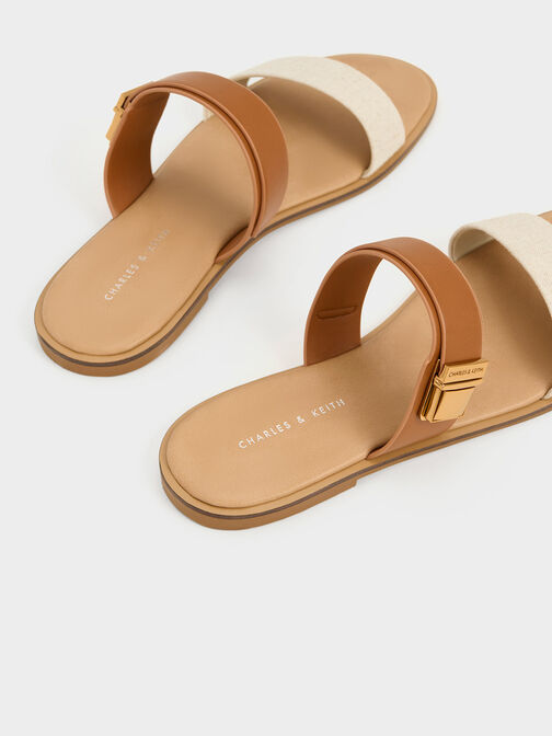Sandalias Dove Bicolor Con Doble Correa, Caramelo, hi-res