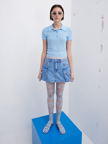 Maeva Recycled Acetate Cat-Eye Sunglasses, Chalk, hi-res