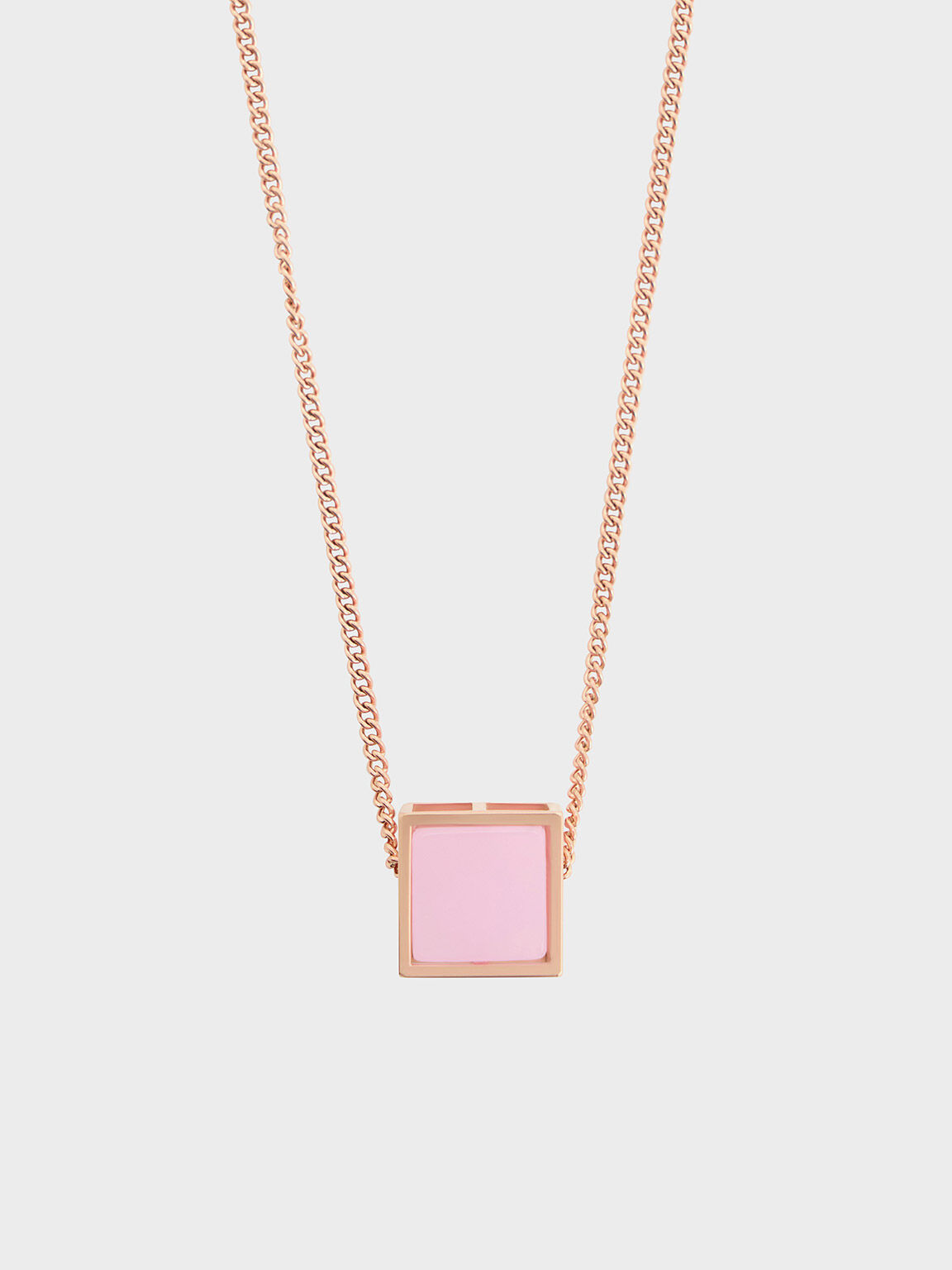 Square rose pendant necklace store